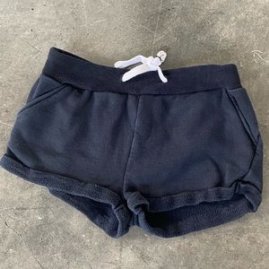 Black Cotton Lounge Shorts